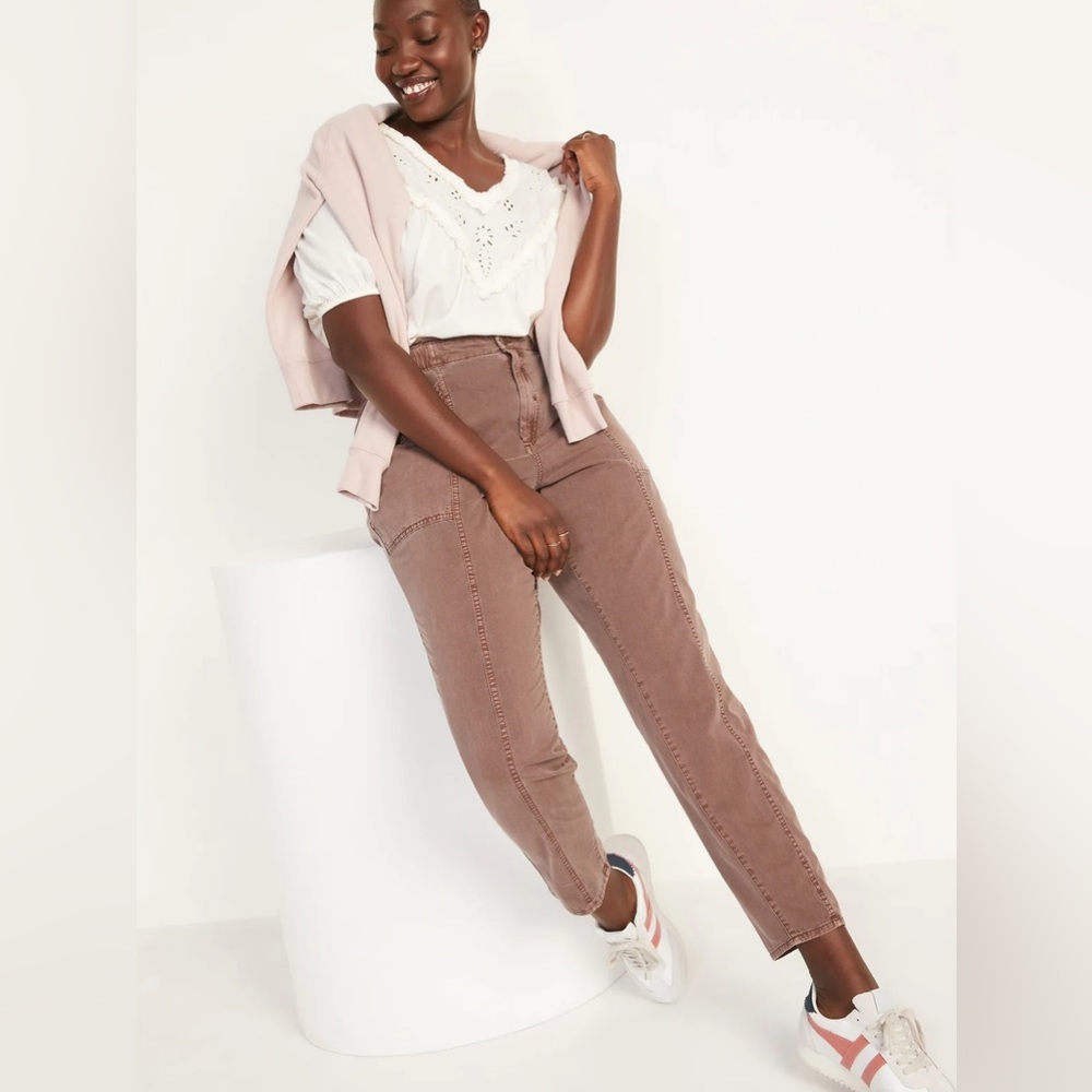 Old Navy High-Waisted Garment-Dyed Utility Pants
